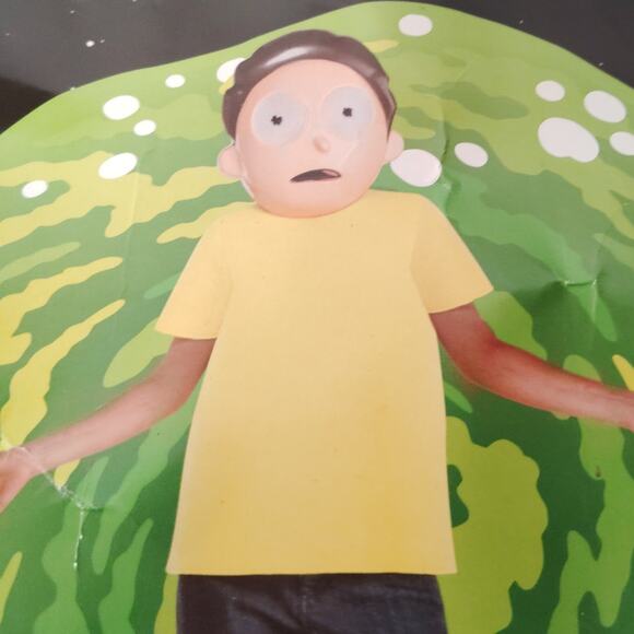 Morty Smith 3D Built-Out Yellow Costume Shirt Kids XL (14-16) Shirt Only - Picture 6 of 8